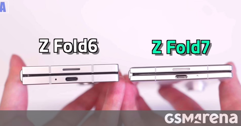 Video hiển thị Galaxy Z Fold7 Dummy By-By-Side với Z Fold6