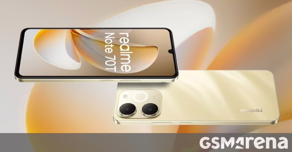 RealMe Note 70 xuất hiện trên bảng điều khiển Google Play với cùng số mô hình với Note 70T