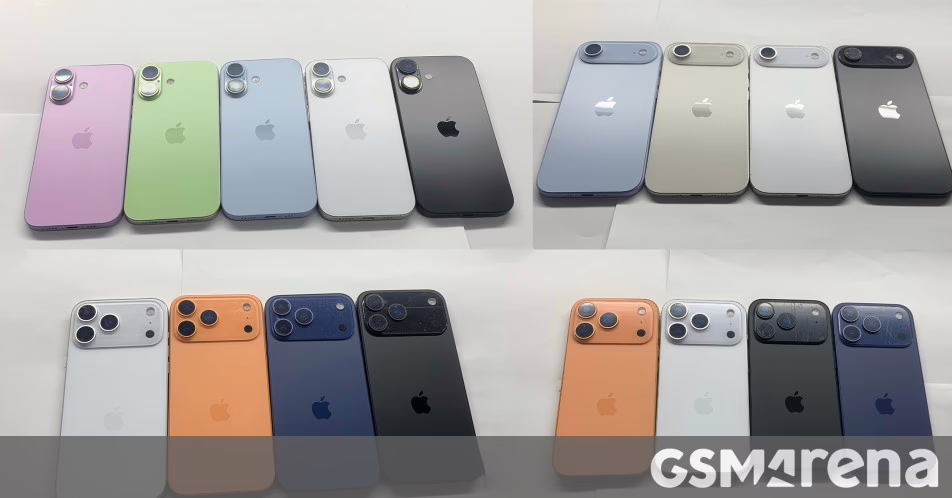 iPhone 17 Dummies tạo dáng với bảng màu được cập nhật của họ