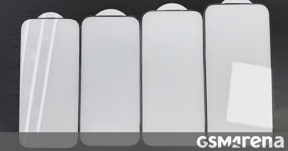 Bộ bảo vệ màn hình iPhone 17 bị rò rỉ hiển thị sự khác biệt kích thước hiển thị giữa bốn mô hình