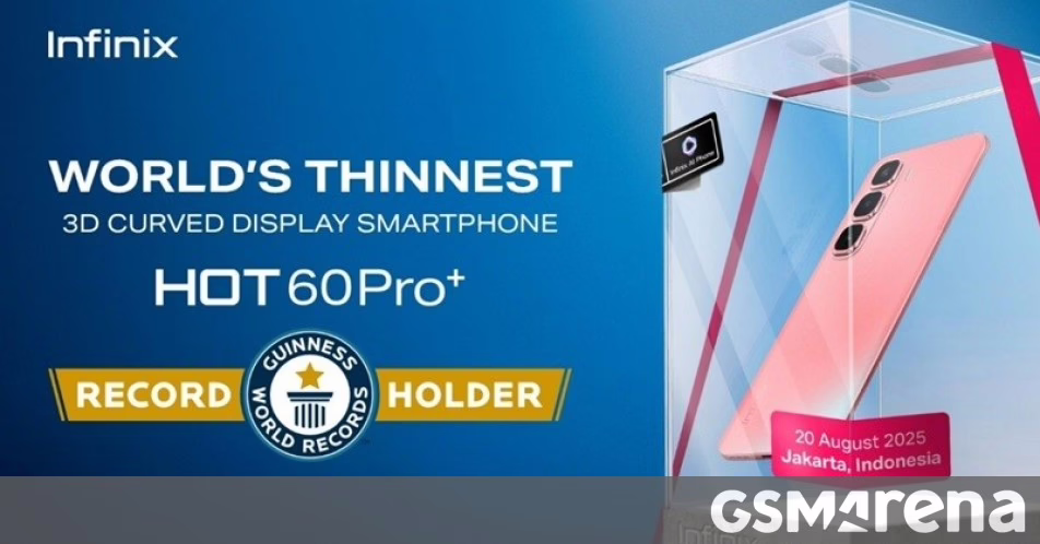 Infinix Hot 60 Pro+ được trao kỷ lục Guinness thế giới là điện thoại thông minh màn hình cong 3D mỏng nhất thế giới