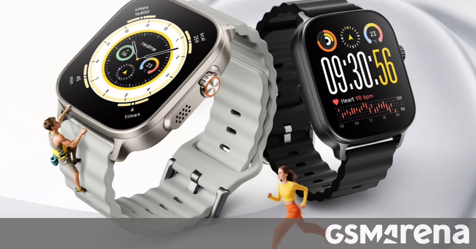 Realme Watch 5 ra mắt với thời lượng pin 14 ngày, màn hình AMOLED hình chữ nhật 1,97 "