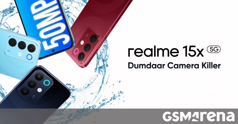 Realme 15x đến với màn hình 144Hz, xếp hạng 'IP69 Pro' và pin 7.000 mAh