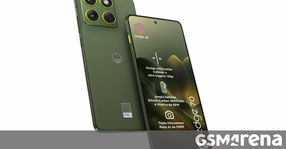 Motorola Edge 70 bị rò rỉ trong nhiều hình ảnh báo chí hơn, nhãn Năng lượng EU của nó cũng bị loại bỏ