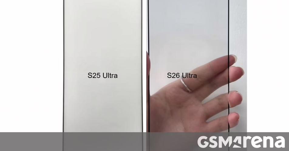 Miếng dán bảo vệ màn hình của Samsung Galaxy S26 Ultra được so sánh với S25 Ultra