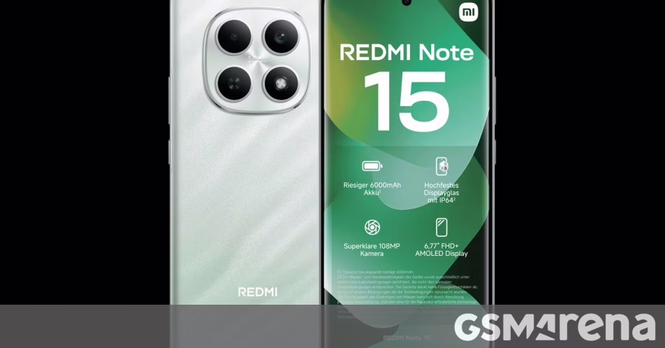 Redmi Note 15 4G được liệt kê ở Châu Âu, đây là thông số kỹ thuật và giá cả của nó