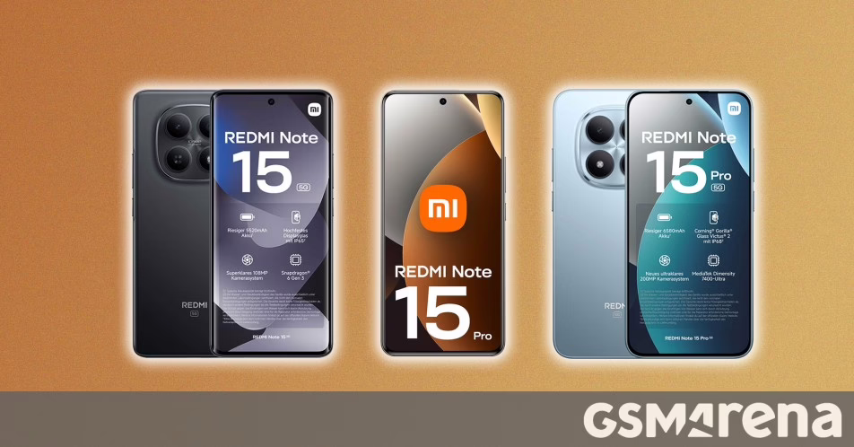Nhiều thiết bị Redmi Note 15 được liệt kê trước khi ra mắt toàn cầu