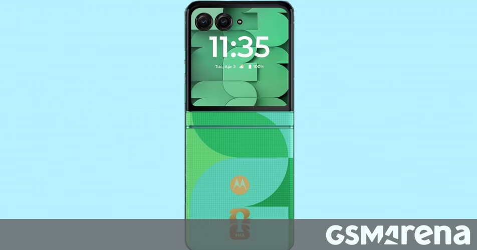 Bề mặt điện thoại thông minh Razr phiên bản FIFA của Motorola